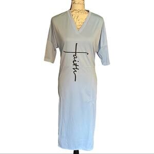 Faith Short Sleeve Baby Blue Dress Size 2XL